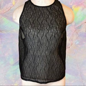 mesh lace tank top